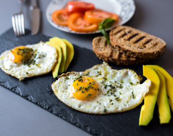 Delicious Slice of Cake With Fresh Mint Garnish Memory Care Facility breakfast-al