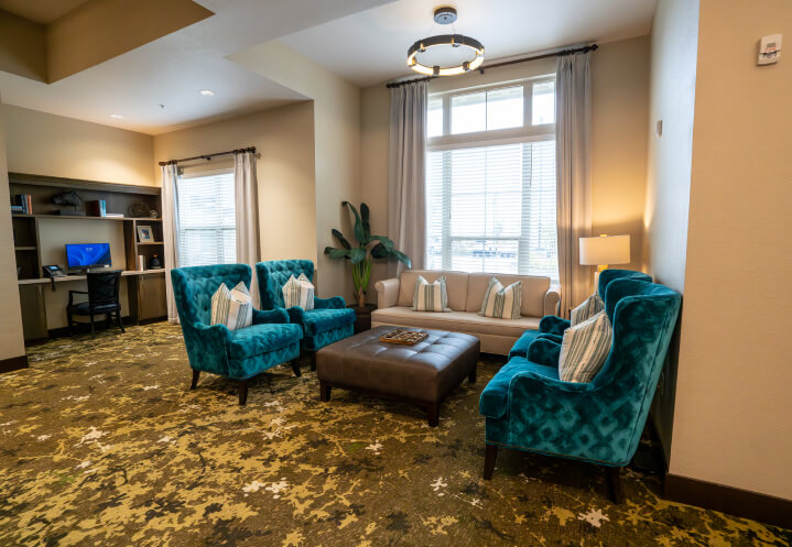 Spacious Bedroom Suite With Vanity and Storage Skilled Nursing Facility vibrant-shared-spaces